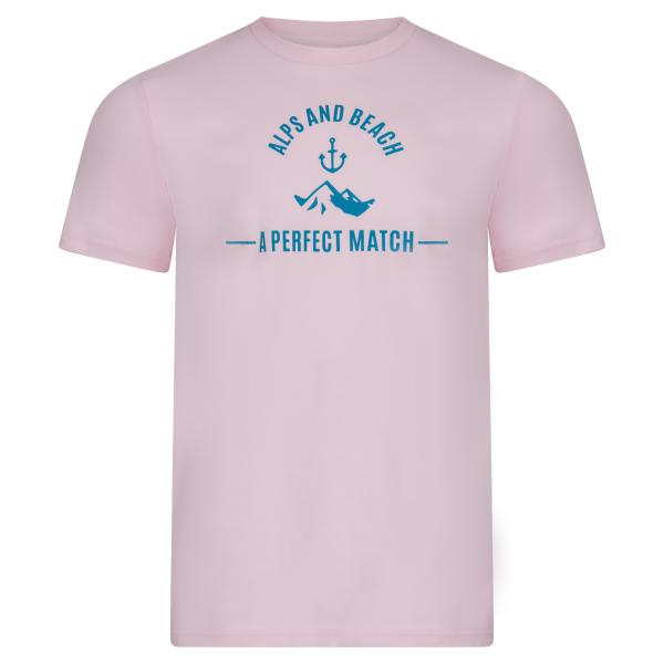 Unisex T-Shirt SUMMER FEELING Cotton Pink Neon Blue Vorderseite